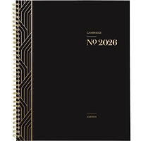 Agenda hebdomadaire Cambridge Workstyle Classic Black 2026, grand format Agenda