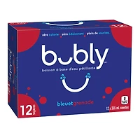 Bubly Blueberry Pomegranate Sparkling Water 12 x355 mL, Cans, 12 x355 mL