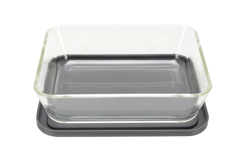 MAINSTAYS Rectangular glass food storage with PE Lid, MS GLASS 2600ML