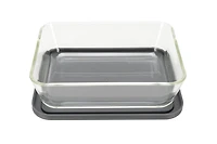 MAINSTAYS Rectangular glass food storage with PE Lid, MS GLASS 2600ML