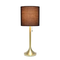 Simple Designs Tapered Table Lamp with Fabric Drum Shade