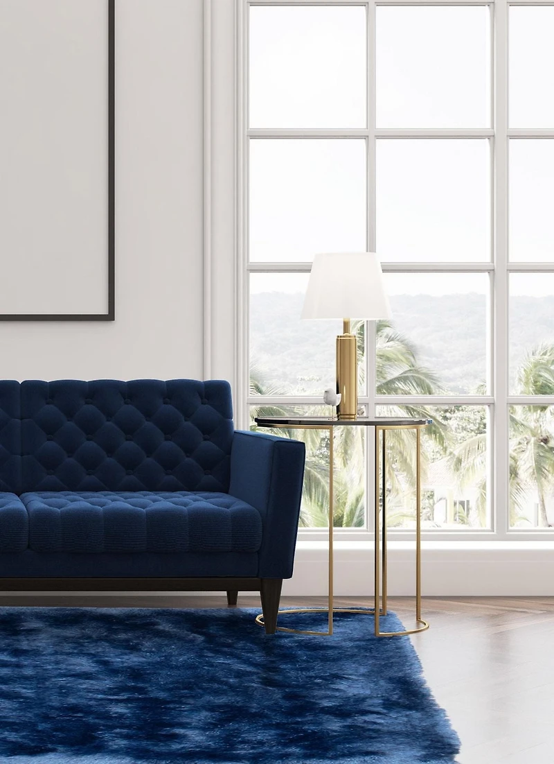 ECARPETGALLERY Timeless Dark Blue Shag 4'0" x 5'6"