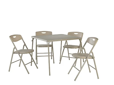 Cosco 5 Piece Folding Table And Chair Set Black
