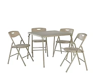 Cosco 5 Piece Folding Table And Chair Set Black