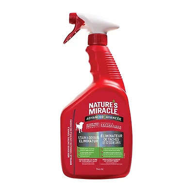 Nature’s Miracle Avancée Éliminateur de Taches et D'Odeurs Vaporisateur pour Chein, 946ml