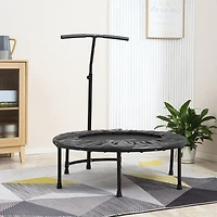 Mini Trampoline d'exercice RebondCardio Barre en T réglable Noir