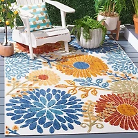 SAFAVIEH Cabana Garnet Floral Outdoor Area Rug