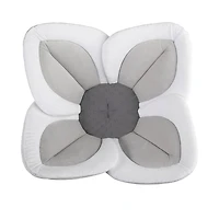 Siège de Bain pour Bébé Blooming Bath Lotus - Baignoire Bébé Premium, Convient à la Plupart des Éviers - Essentiels pour Nouveau-né et Bébé - Cadeaux de Naissance - 33" - Gris/Gris Foncé