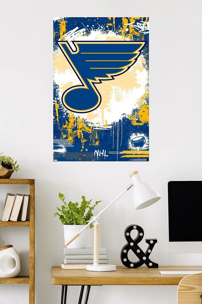 NHL St. Louis Blues - Maximalist Logo 23 Wall Poster, 22.375" x 34"