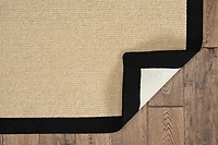 Tapis d'appoint Athena naturel et noir de 4 pi x 6 pi