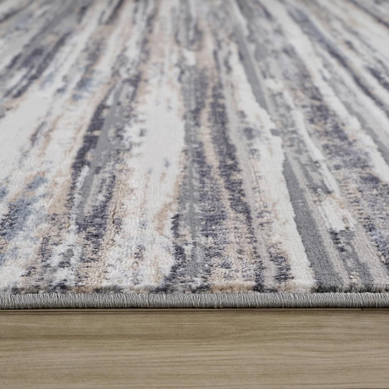 Rug Branch Atlas Lines Indoor Area Rug, Blue Grey, Abstract - Living Room, Bedroom, Dining Room, and Kitchen