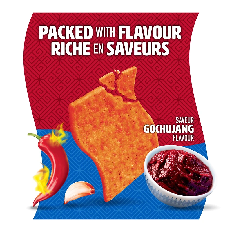 CRISPERS, Gochujang Crackers, Salty Snacks, Limited Edition, Baked In Canada, 145 g