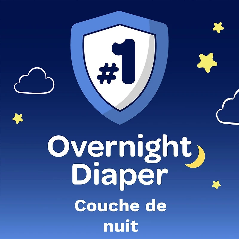 Couches pour bébé Huggies Overnites Nighttime, tailles: 3-7 |36- 66 unités Tailles 3-7| 36-66 Unités