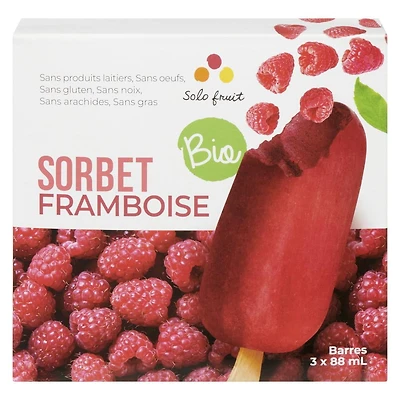 Solo Fruit Raspberry Organic Sorbet Bar