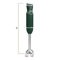 Chefman Multi-Speed Immersion Hand Blender with Stainless Steel Blades, 300W, Multi Purpose, Forest Green