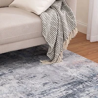 Banburry Light Blue and Light Grey Woven Area Rug