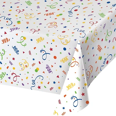 Nappe en plastique confettis 1 ct