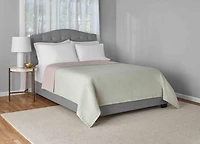 Couette matelassée Mainstays Garment Wash pour adulte, verte, très grand lit, 1 pièce Couvre-lit Matelasse 100%Coton