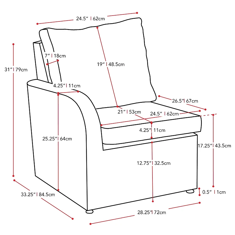 CorLiving Brisbane Rust-Resistant Resin Wicker and Steel Left Arm Outdoor Patio Sectional Piece with Cushions, Charcoal Grey/Navy Blue