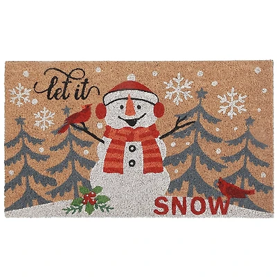 Paillasson En Fibre De Coco (Bonhomme De Neige - Let It Snow)