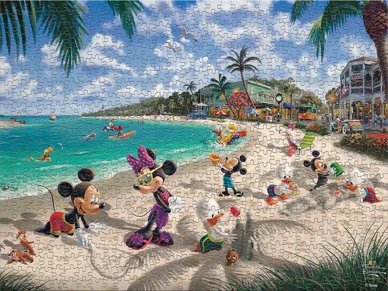 Ceaco - Thomas Kinkade Disney - Mickey and Minnie in Florida - 750 piece puzzle