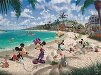 Ceaco - Thomas Kinkade Disney - Mickey and Minnie in Florida - 750 piece puzzle