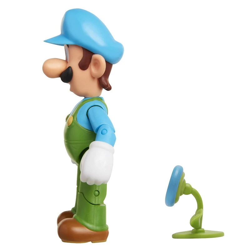 Nintendo 4" Figure - Ice Luigi with Ice Flower