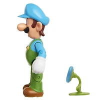 Nintendo 4" Figure - Ice Luigi with Ice Flower