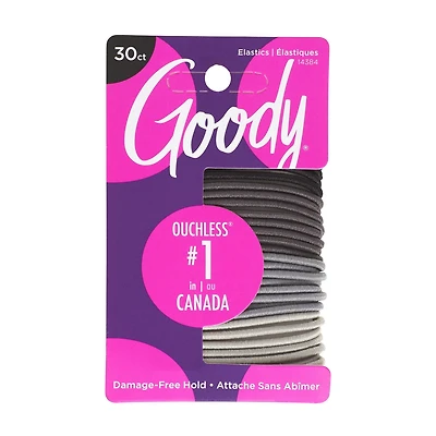 Goody Ouchless Elastics - 2 mm - 30Ct, Goddy Elastics