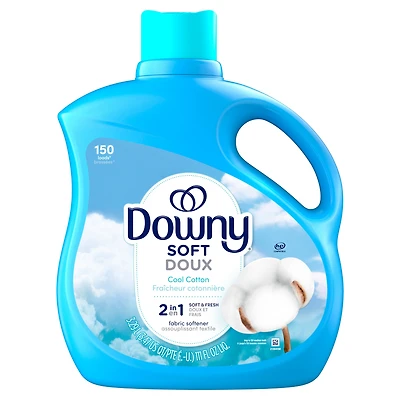 Assouplissant textile liquide pour la lessive Downy Ultra (adoucissant textile), Fraîcheur cotonnière 3,29L
