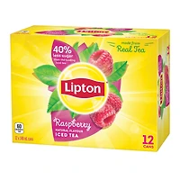 Lipton Raspberry Iced Tea 12 x 340mL, Cans, 12 x 340 mL
