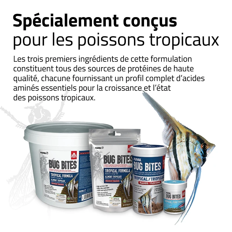Fluval Bug Bites Tropical Granules for Medium to Large Sized Fish 45 G