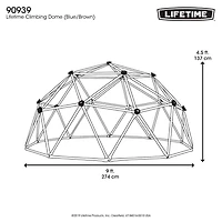 LIFETIME Outdoor Climbing Dome, 54", Brown/Blue