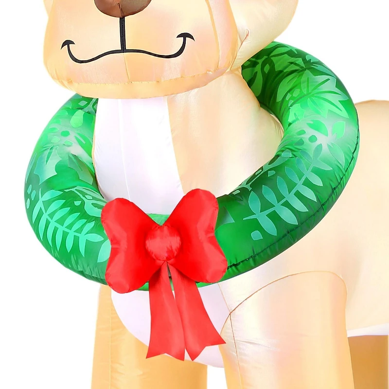Occasions Christmas 8 Foot Inflatable Reindeer With Wreath