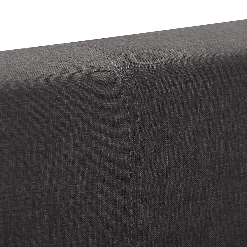 CorLiving Juniper Charcoal Fabric Upholstered  Bed, Double