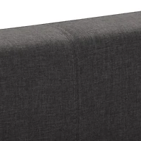 CorLiving Juniper Charcoal Fabric Upholstered  Bed, Double