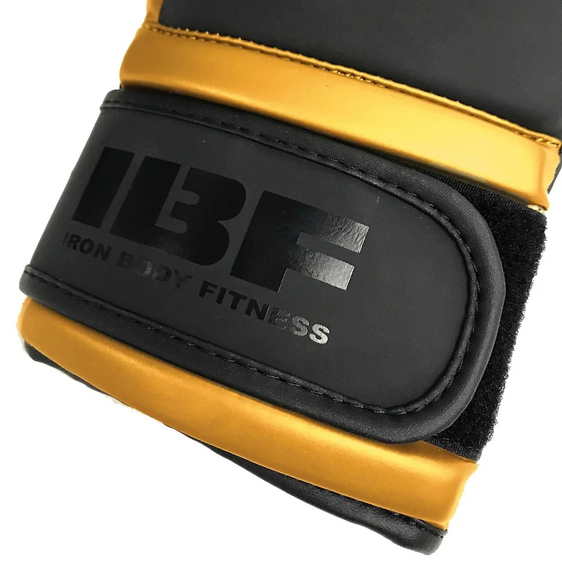 Gants de boxe serie thaï d'IBF - 12 once. - Noir et dorées