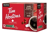Tim Hortons Café torréfaction foncée Keurig Capsule K-Cup 12ct