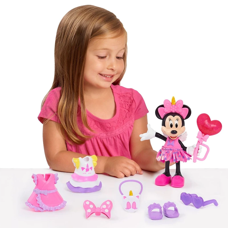 Disney Junior Minnie Mouse Fabulous Fashion Doll with Case – Unicorn Fantasy