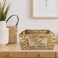 Hometrends 12" Wide Plaque Woven Basket