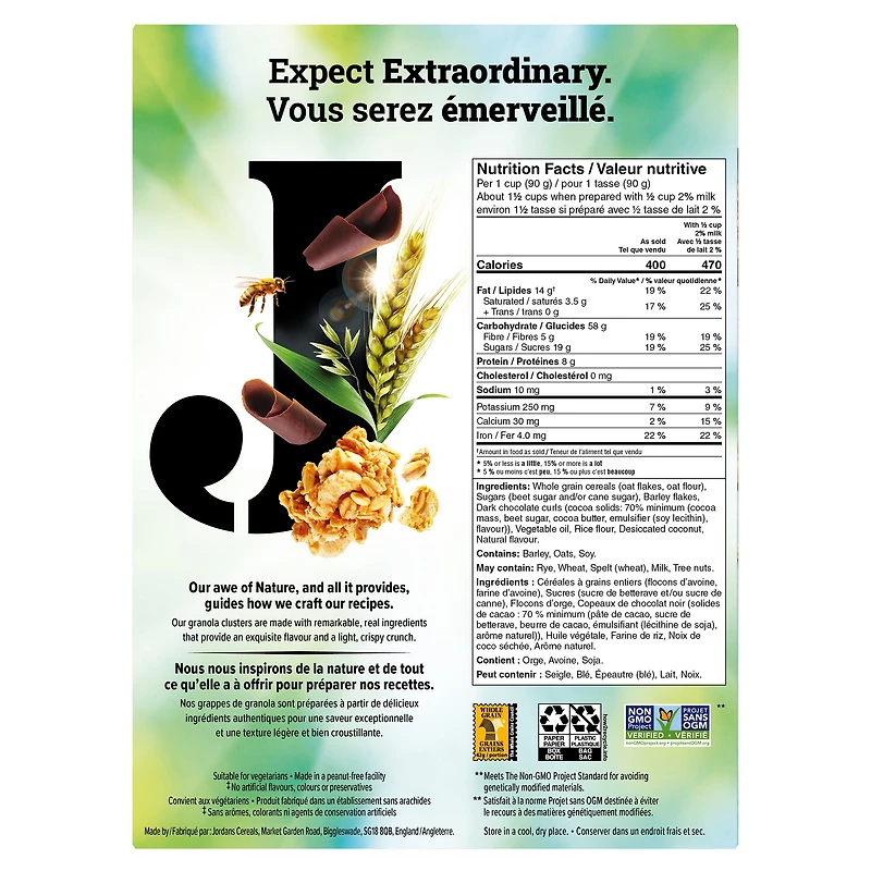 Jordans Morning Crisp Dark Chocolate Granola Cereal, 400 g