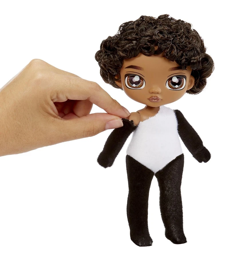Na Na Na Fuzzy Surprise série 1 Peter Panda - Poupée-mannequin articulée de 7 po (18 cm)