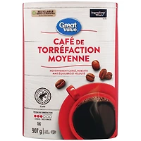 Great Value Medium Roast Ground Coffee, 907 g