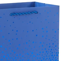 Sac-cadeau moyen de 9 po avec poignées, Hallmark (bleu métallisé) pour les fêtes, les remises des diplômes, le temps des fêtes