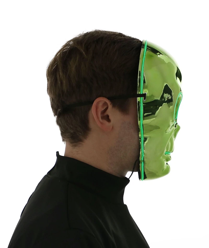 Façon de célébrer adulte unisexe Halloween EL fil espacé masque accessoire de déguisement Taille unique