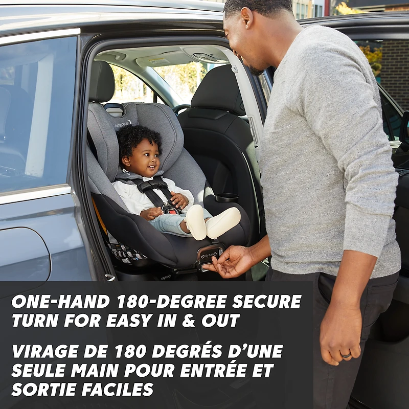 Baby Jogger City Turn Rotating Convertible Car Seat, Onyx Black