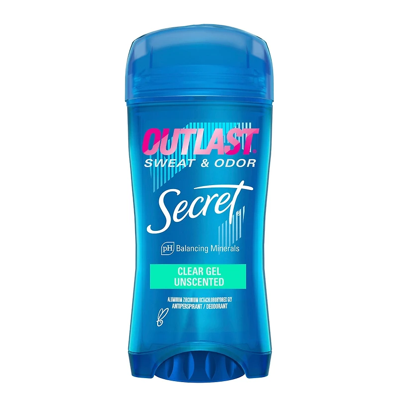 Secret Outlast Sweat & Odor Clear Gel Women's Antiperspirant Deodorant, Unscented