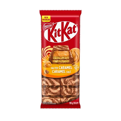 Kitkat Salted Caramel Tablet, Salted Caramel Filling Over KITKAT Wafers Covered In A Marbled Chocolatey Shell, Made With Natural Flavours & Sustainably Sourced Cocoa, 99 g, 99 g