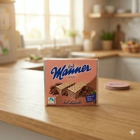 Manner Chocolate Cream Wafer Cookies, Pouch Pack, 75 G