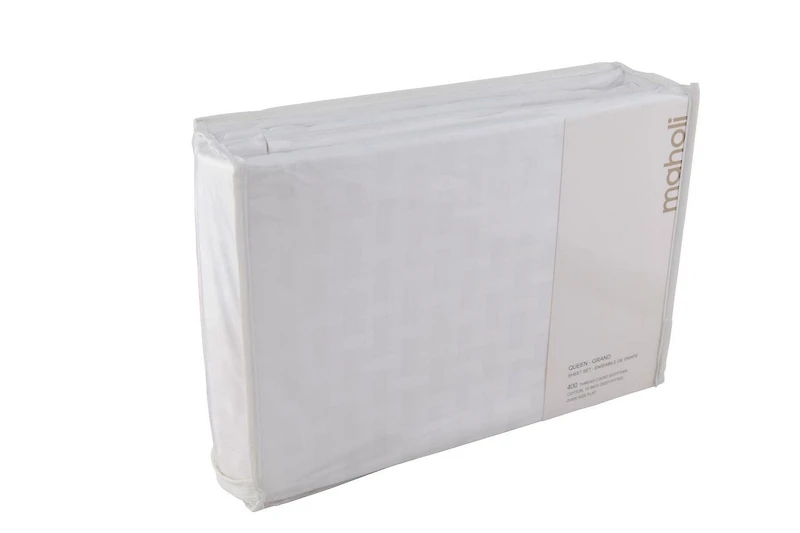 Ambassador Ensemble de draps en coton de 400 fils au pouce carré motif de bambou de Maholi